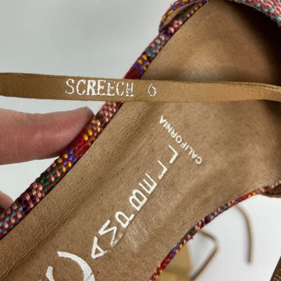 Jeffrey Campbell Woven‎ Aztec Screech Sandals Size 6 Bohemian Hippie Wrap Ballet - Picture 5 of 8